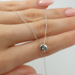 White gold chain with eye pendant (1598) 2
