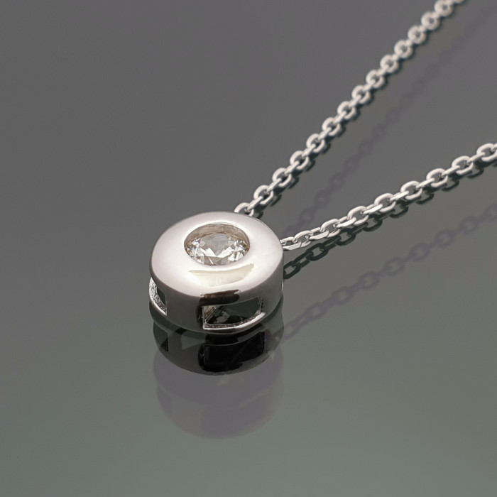 White gold chain with eye pendant (1598)