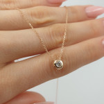 Rose gold chain with eye pendant (1599) 2
