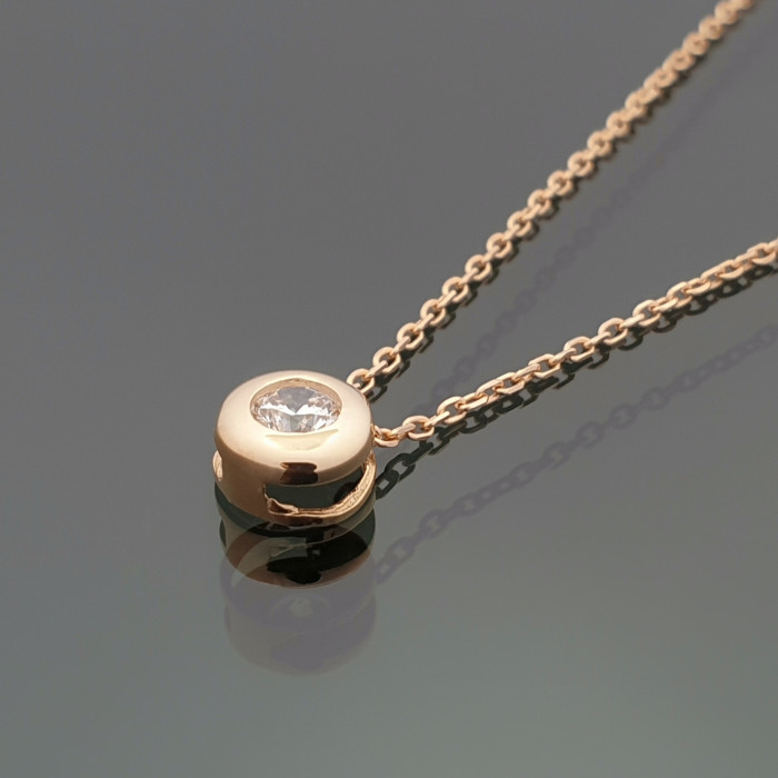 Rose gold chain with eye pendant (1599)
