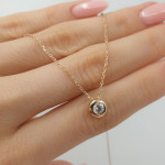 Rose gold chain with eye pendant (1601) 2