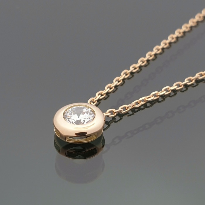 Rose gold chain with eye pendant (1601)