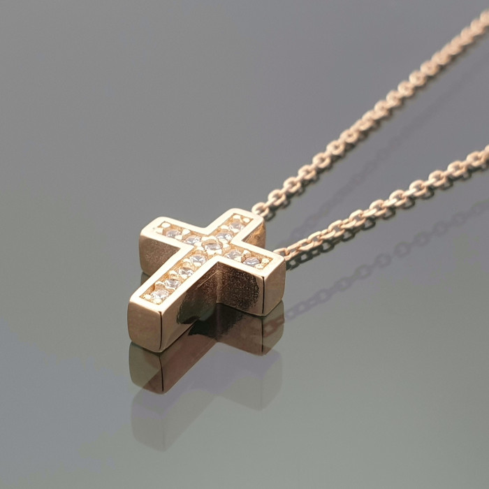 Gold chain with cross pendant (1610)