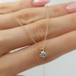 Gold chain with eye pendant (1614) 2