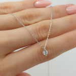 Minimalist white gold chain with eye (1617) 2