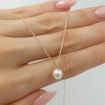 Gold chain with pearl (1623) 2