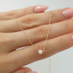 Gold chain with pearl (1624) 2