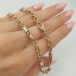 Pink and white gold chain (1628) 2