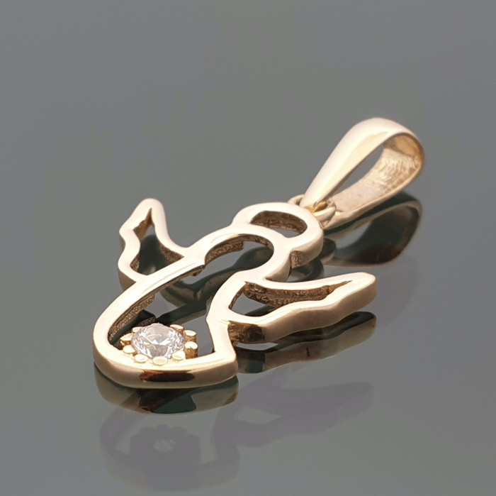 Gold pendant "Angel" (1025)
