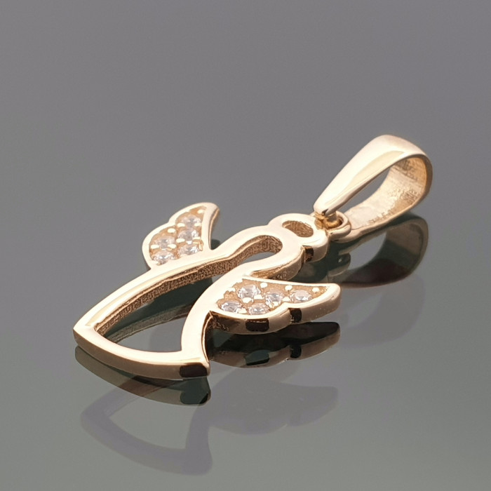 Gold pendant with eyes "Angel" (1025)