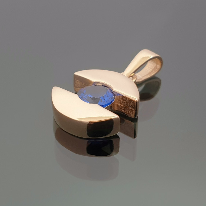 Gold pendant with blue eye (1033)