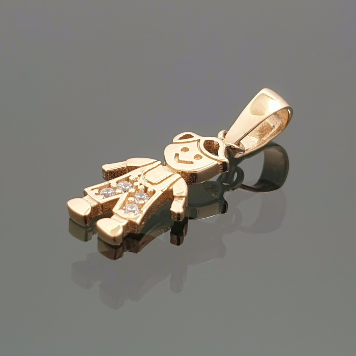 Gold pendant "Little boy" (1036)