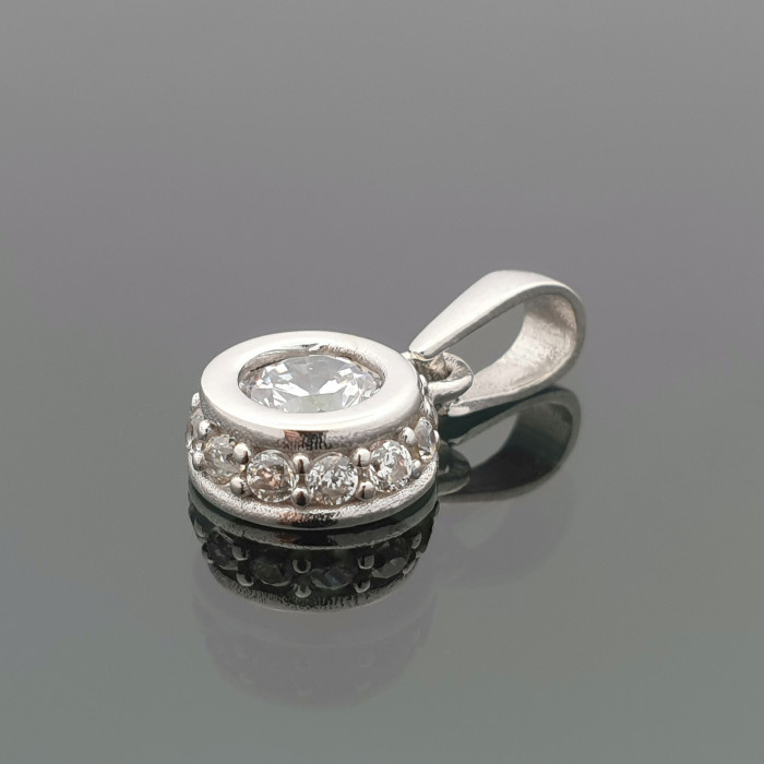 White gold pendant with eyes (1044)