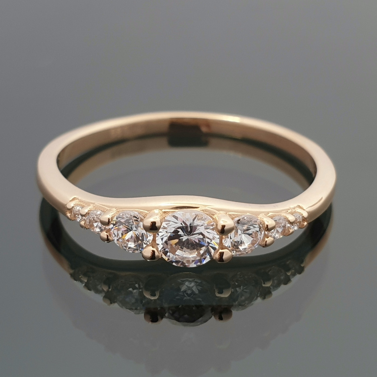 Zelta gredzens ar acīm (1985), Ar acīm, Zelta standarts: 585, Produkta foto svars: 1.47 g, Dārgakmeņi: Cirkons - Rotājumlietas internetā