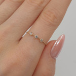 Zelta gredzens ar cilpiņām (1987), Ar acīm, Zelta standarts: 585, Produkta foto svars: 0.47 g, Dārgakmeņi: Cirkons - Pielāgotas rotājumlietas