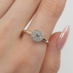 Zelta gredzens ar acīm (1989), Ar acīm, Zelta standarts: 585, Produkta foto svars: 1.73 g, Dārgakmeņi: Cirkons - Pielāgotas rotājumlietas