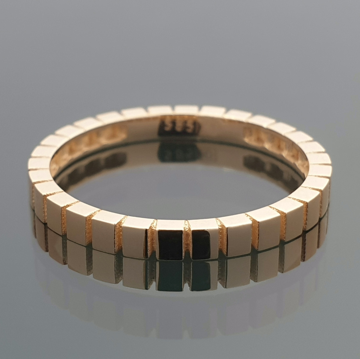 Minimālisma zelta gredzens (1990), Bez cilpām, Zelta standarts: 585, Produkta foto svars: 1.44 g - Rotājumlietas internetā