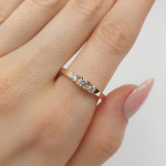 Zelta gredzens ar cilpiņām (2073), Ar acīm, Zelta standarts: 585, Produkta foto svars: 3.30 g, Dārgakmeņi: Cirkons - Pielāgotas rotājumlietas