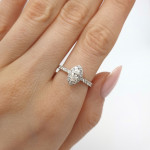 White gold engagement ring with diamonds (2951), Modern engagement rings, Gold type: 585, Item in the photo weight: 2.09 g, Gemstone: Brilliant, Gemstone ct.: 0.23ct, Gemstone ct.: 0.30-0.69 ct,  Weight of extra gems: 0.46 ct - Custom jewelry