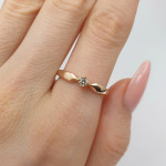 Classic engagement ring with diamond (2722), Classic engagement rings, Gold type: 585, Item in the photo weight: 2.25 g, Gemstone: Brilliant, Gemstone ct.: 0.01-0.09 ct, Gemstone ct.: 0.08 ct - An exceptional gift – jewelry