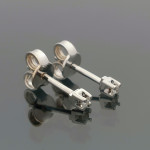 Minimālisma baltā zelta auskari ar dimantiem (536), Auskari - twists, Zelta standarts: 750, Produkta foto svars: 1.04 g, Dārgakmeņi: Izcili, Dārgakmens svars: 0.03 ct, Dārgakmens svars ct.: 0.01-0.09 ct - Personalizētas rotājumlietas