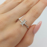 Baltā zelta gredzens ar laboratorijā audzētu "Smaragda" dimantu (51), LAB AUDZĒTI ziedi, Zelta standarts: 585, Produkta foto svars: 1.92 g, Dārgakmeņi: Lab Grown diamond, Dārgakmens svars ct.: 0.30-0.69 ct, Dārgakmens svars: 0.40 ct - Pielāgotas rotājumlietas