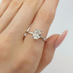 Saderināšanās gredzens ar laboratorijā audzētu dimantu (53), LAB AUDZĒTI ziedi, Zelta standarts: 585, Produkta foto svars: 2.13 g, Dārgakmeņi: Lab Grown diamond, Dārgakmens svars ct.: 0.70-1.50 ct, Dārgakmens svars: 1.00 ct - Pielāgotas rotājumlietas