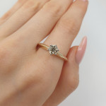 Luxurious classic engagement ring with diamond (2973), Classic engagement rings, Gold type: 585, Item in the photo weight: 3.09 g, Gemstone: Brilliant, Gemstone ct.: 0.30-0.69 ct, Gemstone ct.: 0.50 ct (IGI 645432093)
 - Custom jewelry