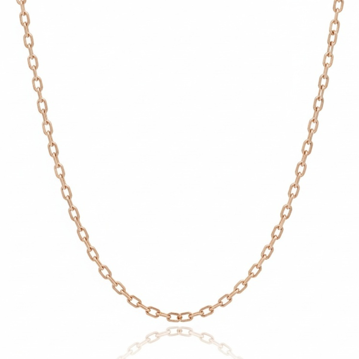 Zelta ķēdīte no sarkanā zelta (1733), Plānas ķēdes, Zelta standarts: 585, Produkta foto svars: 2.05 g - Rotājumlietas internetā