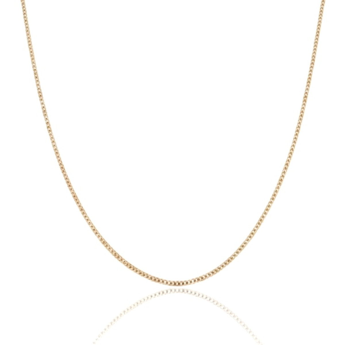 Sarkanā zelta ķēdīte (1677), Plānas ķēdes, Zelta standarts: 585, Produkta foto svars: 2.09 g - Rotājumlietas internetā