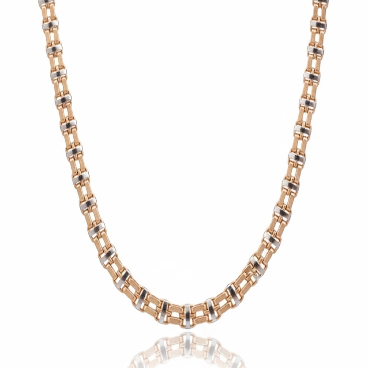 Klasiska sarkanā zelta ķēdīte (1676), Klasiskās ķēdes, Zelta standarts: 585, Produkta foto svars: 8.96 g - Rotājumlietas internetā