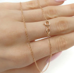 Sarkanā zelta ķēdīte (1694), Plānas ķēdes, Zelta standarts: 585, Produkta foto svars: 1.27 g - Pielāgotas rotājumlietas