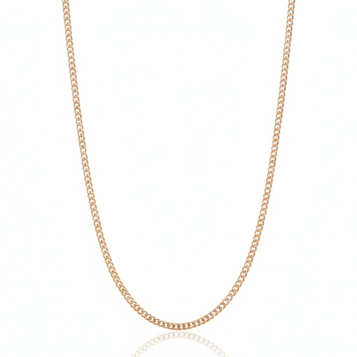 Klasiska zelta ķēdīte (1732), Klasiskās ķēdes, Zelta standarts: 585, Produkta foto svars: 1.20 g - Rotājumlietas internetā