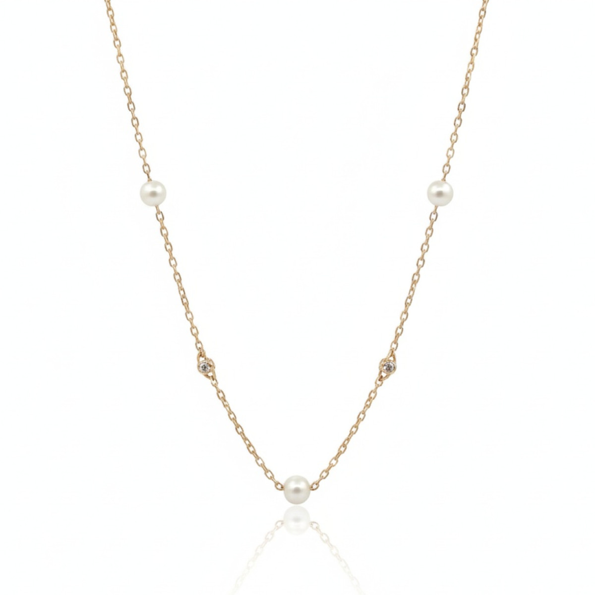 Eleganta sarkanā zelta ķēdīte (1727), Kaklarotas, Zelta standarts: 585, Produkta foto svars: 2.33 g, Dārgakmeņi: Cirkonis - Rotājumlietas internetā