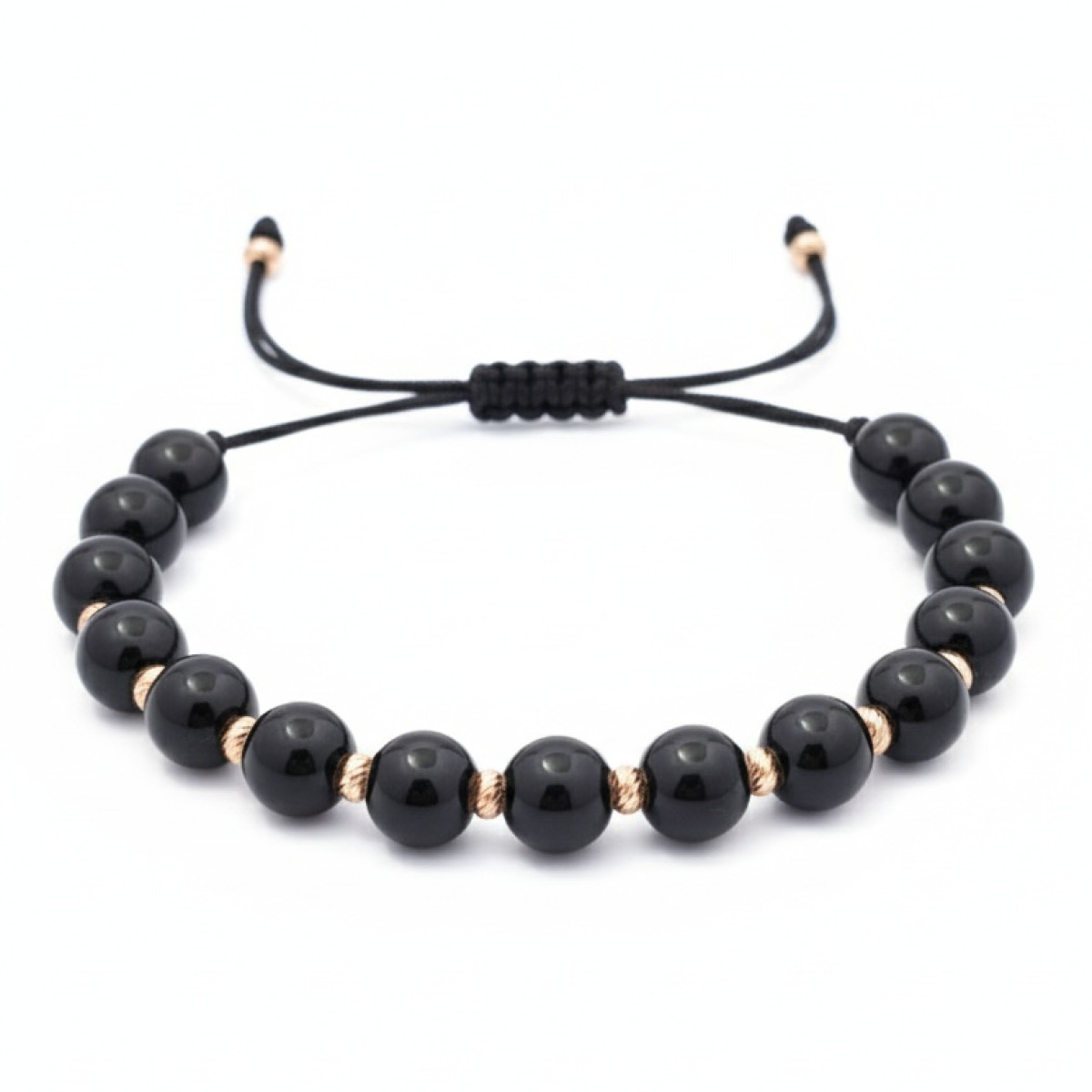 Melna un zelta pērlīšu aproce (725), Aproces no pērlītēm, Zelta standarts: 585, Produkta foto svars: 0.38 g / 4.84 g
 - Rotājumlietas internetā