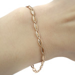 Rozā zelta rokassprādze (733), Klasiskas rokassprādzes, Zelta standarts: 585, Produkta foto svars: 1.70 g - Pielāgotas rotājumlietas