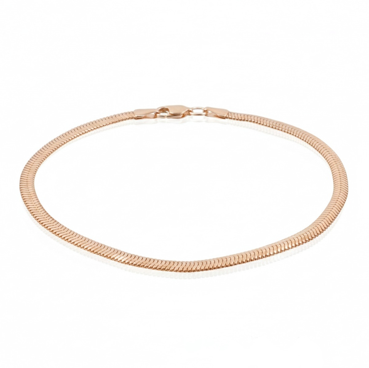 Rozā zelta rokassprādze (738), Klasiskas rokassprādzes, Zelta standarts: 585, Produkta foto svars: 4.32 g - Rotājumlietas internetā