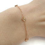 Minimālistiska sarkanā zelta aproce (747), Klasiskas rokassprādzes, Zelta standarts: 585, Produkta foto svars: 1.88 g - Pielāgotas rotājumlietas