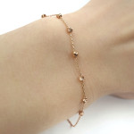 Klasiska rozā zelta aproce (748), Klasiskas rokassprādzes, Zelta standarts: 585, Produkta foto svars: 0.79 g - Pielāgotas rotājumlietas