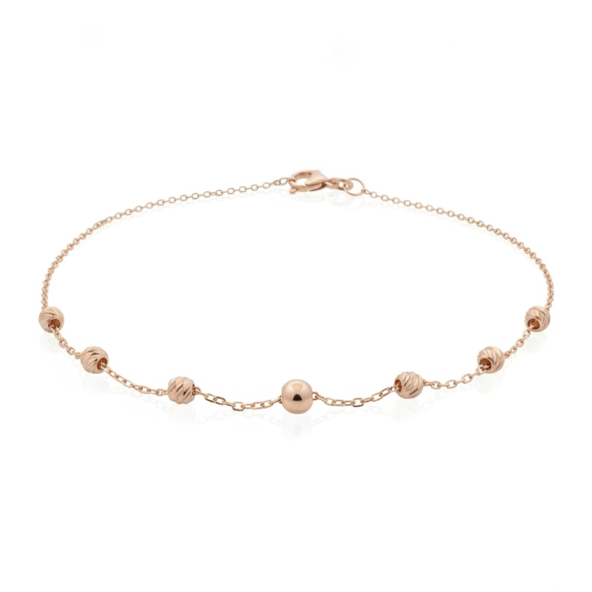 Klasiska rozā zelta aproce (748), Klasiskas rokassprādzes, Zelta standarts: 585, Produkta foto svars: 0.79 g - Rotājumlietas internetā