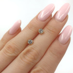 Zelta auskari ar cilpiņām (1886), Ar acīm, Zelta standarts: 585, Produkta foto svars: 0.90 g, Dārgakmeņi: Cirkonis - Personalizētas rotājumlietas