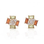 Zelta auskari ar cilpiņām (1897), Ar acīm, Zelta standarts: 585, Produkta foto svars: 1.24 g, Dārgakmeņi: Cirkons - Pielāgotas rotājumlietas