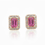 Zelta auskari ar cilpiņām (1899), Ar acīm, Zelta standarts: 585, Produkta foto svars: 1.60 g, Dārgakmeņi: Cirkonis - Pielāgotas rotājumlietas