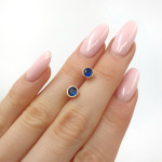 Zelta auskari ar cilpiņām (1900), Ar acīm, Zelta standarts: 585, Produkta foto svars: 1.09 g, Dārgakmeņi: Cirkonis - Personalizētas rotājumlietas