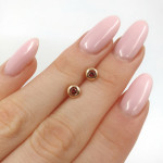 Zelta auskari ar cilpiņām (1901), Ar acīm, Zelta standarts: 585, Produkta foto svars: 0.85 g, Dārgakmeņi: Cirkonis - Personalizētas rotājumlietas