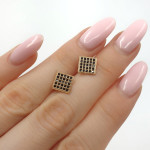 Rozā zelta auskari ar cilpiņām (1919), Ar acīm, Zelta standarts: 585, Produkta foto svars: 1.39 g, Dārgakmeņi: Cirkonis - Personalizētas rotājumlietas