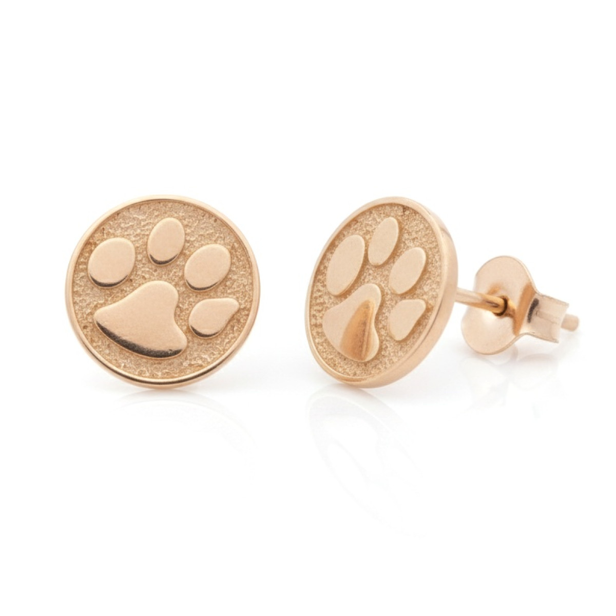 Sarkanā zelta auskari (1921), Bez cilpām, Zelta standarts: 585, Produkta foto svars: 1.66 g - Rotājumlietas internetā