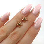 Zelta auskari (1925), Bez cilpām, Zelta standarts: 585, Produkta foto svars: 1.26 g - Personalizētas rotājumlietas