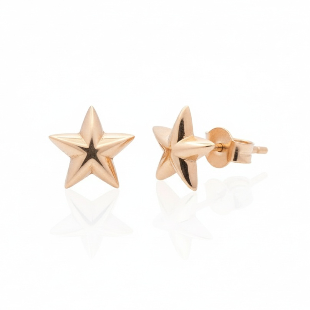 Zelta auskari (1925), Bez cilpām, Zelta standarts: 585, Produkta foto svars: 1.26 g - Rotājumlietas internetā