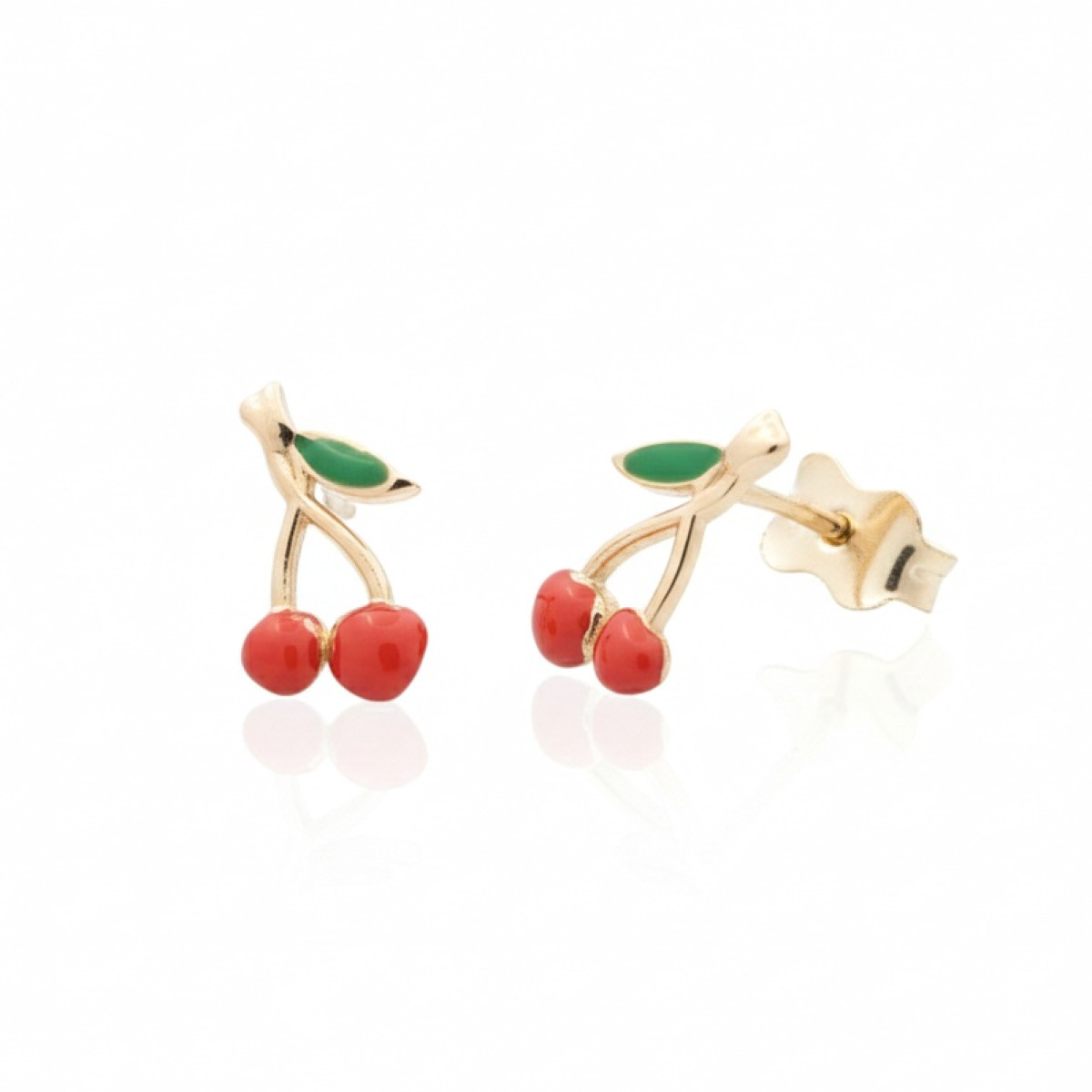 Zelta auskari (1929), Bez cilpām, Zelta standarts: 585, Produkta foto svars: 1.13 g - Rotājumlietas internetā